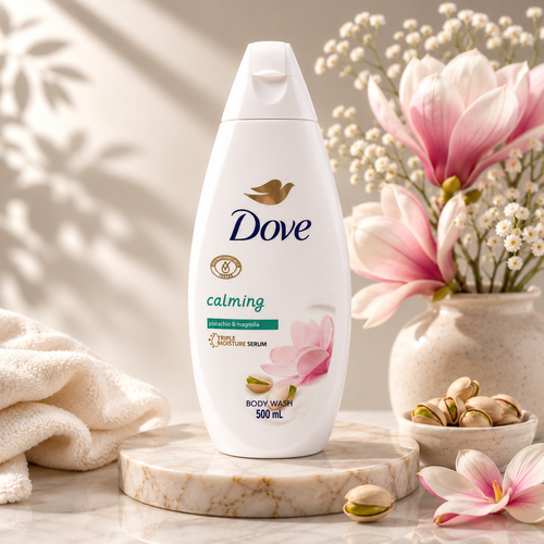 شامپو بدن داو Calming با رایحه پسته و مگنولیا 500 میلیلیتر شامپو بدن Dove Calming با رایحه ملایم پسته و گل مگنولیا، تجربهای آرامشبخش از استحمام را برای شما فراهم میکند. این محصول با بهرهگیری از Triple Moisture Serum ضمن پاکسازی مؤثر پوست، به حفظ رطوبت طبیعی آن کمک کرده و از ایجاد حس خشکی پس از شستشو جلوگیری میکند