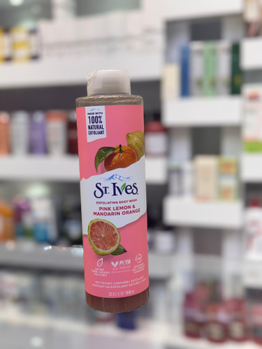 شامپو بدن اسکرابدار St. Ives Pink Lemon & Mandarin Orange حجم 650 میلیلیتر شامپو بدن اسکرابدار St. Ives Pink Lemon & Mandarin Orange با بهرهگیری از لایهبردارهای طبیعی، پوست را بهآرامی از سلولهای مرده پاکسازی کرده و به لطافت و شادابی آن کمک میکند. رایحه دلپذیر لیمو صورتی و پرتقال ماندارین، حس طراوت و انرژی را در طول روز به پوست هدیه میدهد. این محصول با فرمول ملایم و حاوی لایهبردار ۱۰۰٪ طبیعی، بدون ایجاد خشکی، پوست را تمیز، نرم و شفاف میکند و برای استفاده روزانه مناسب است