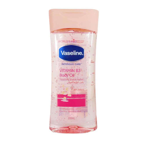روغن بدن وازلین حاوی ویتامین B3 حجم 200 میل VASELINE BODY OIL CONTAINING VITAMIN B3