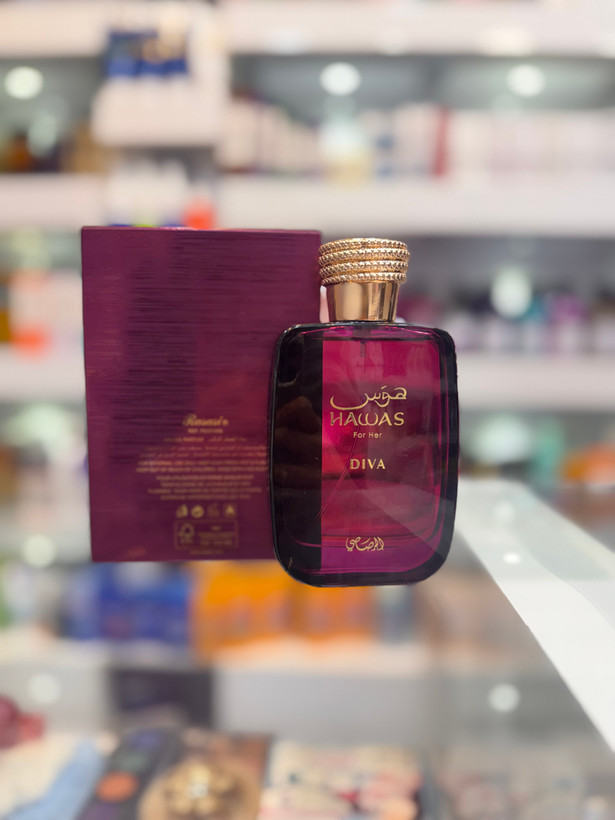 عطر زنانه رصاصی هواس دیوا Hawas Diva For Her Eau de Parfum 100ml