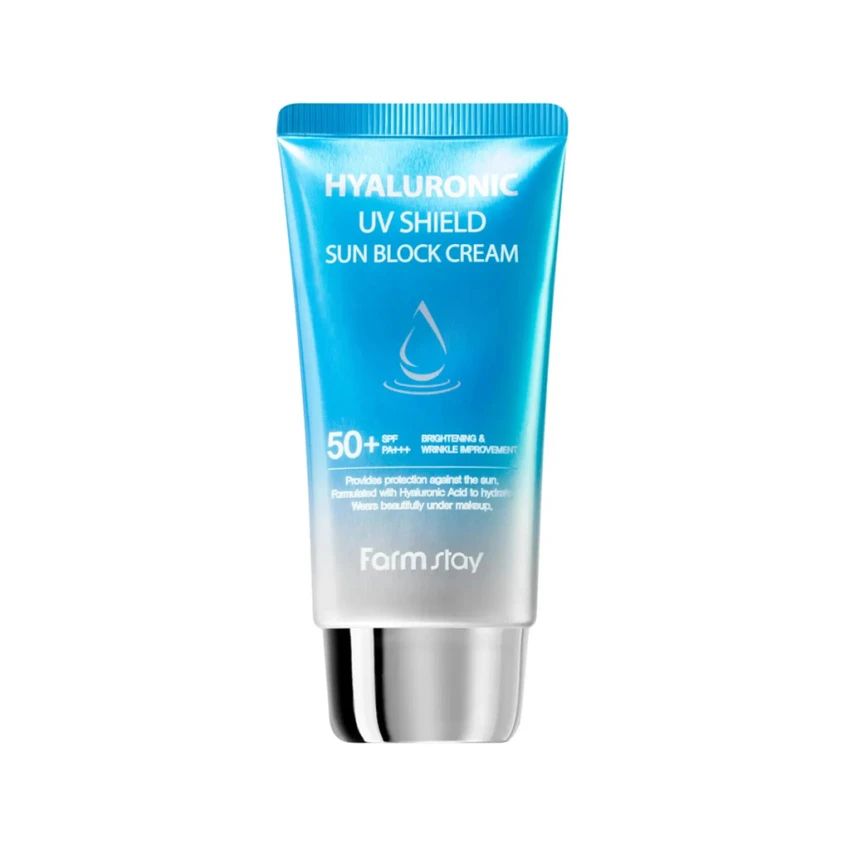 کرم ضد آفتاب هیالورونیک شیلد فارم استی SPF 50 حجم 50 میل