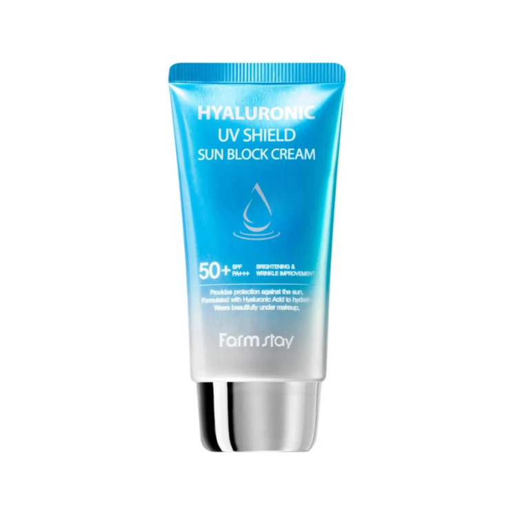 کرم ضد آفتاب هیالورونیک شیلد فارم استی SPF 50 حجم 50 میل