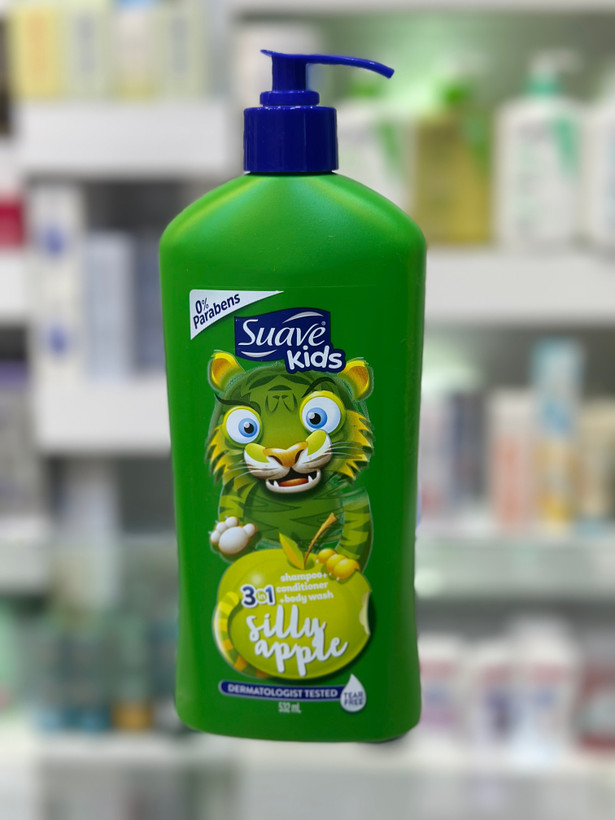 شامپو، نرمکننده و شامپو بدن کودک Suave Kids Silly Apple 3-in-1