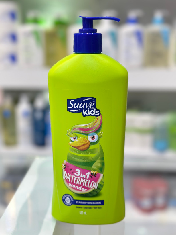 شامپو، نرمکننده و شامپو بدن کودک Suave Kids Watermelon Wonder 3 در 1