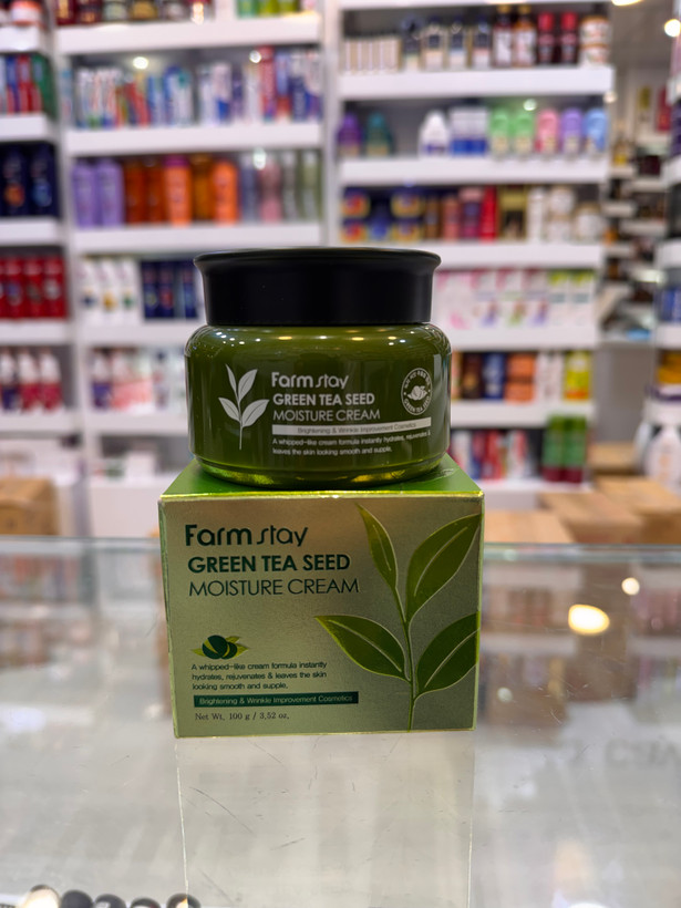 کرم مرطوبکننده دانه چای سبز فارماستی Farmstay Green Tea Seed Moisture Cream حجم ۱۰۰ گرم