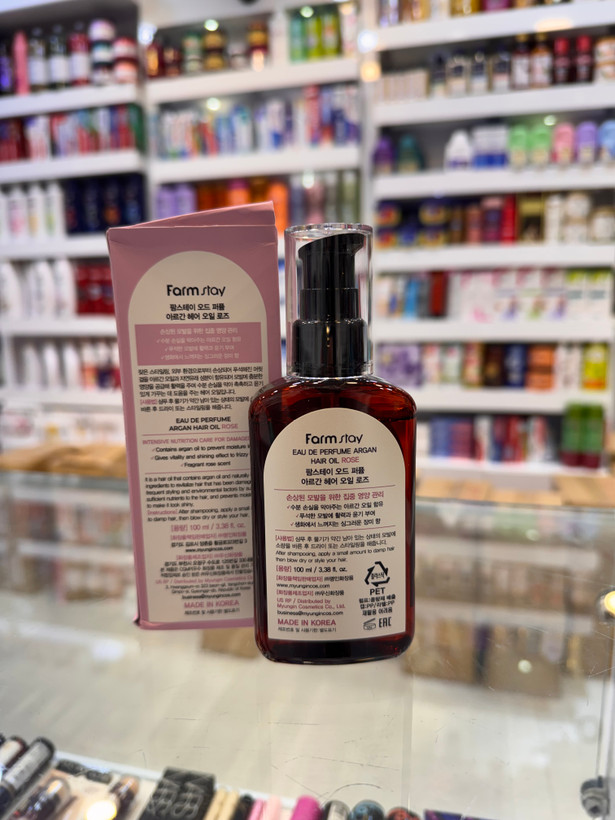 روغن آرگان مو رز فارم استی Farm Stay Argan Hair Oil Rose حجم ۱۰۰ میلیلیتر