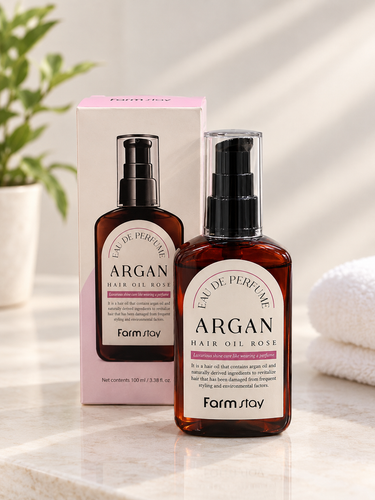 روغن آرگان مو رز فارم استی Farm Stay Argan Hair Oil Rose حجم ۱۰۰ میلیلیتر