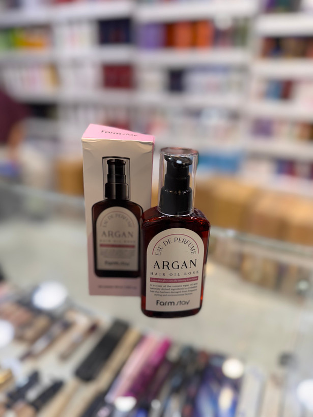 روغن آرگان مو رز فارم استی Farm Stay Argan Hair Oil Rose حجم ۱۰۰ میلیلیتر