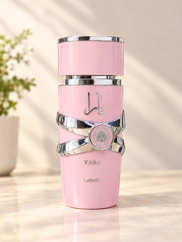 عطر یارا صورتی لطافه (Lattafa Yara) | ادو پرفیوم زنانه با رایحه شیرین و لطیف