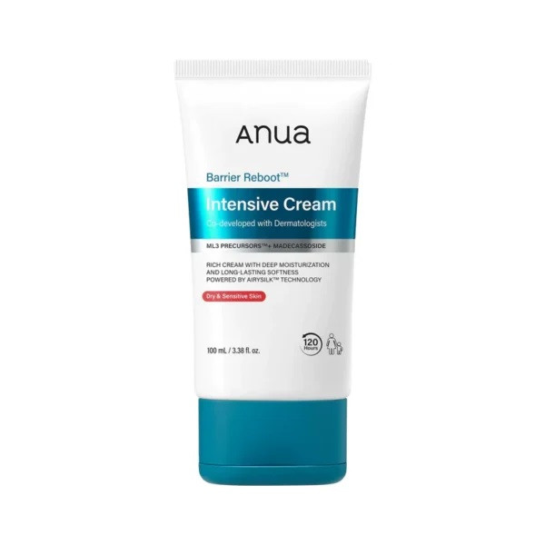 کرم مرطوب کننده و ترمیم کننده آنوا INTENSIVE مناسب پوست خشک و حساس حجم 100 میل ANUA BARRIER REBOOT INTENSIVE CREAM