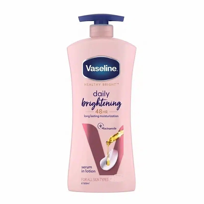 لوسیون بدن 48 ساعته نیاسینامید وازلین VASELINE مدل DAILY BRIGHTENING LONG LASTING LOTION(725 میل)