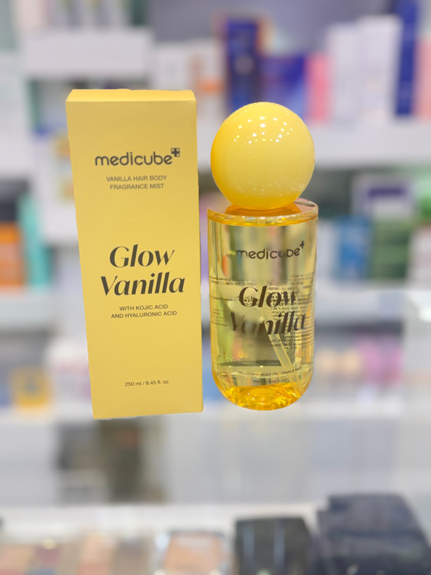 بادی میست وانیلی مدیکیوب Glow Vanilla حجم ۲۵۰ میل | رایحه شیرین و جذاب